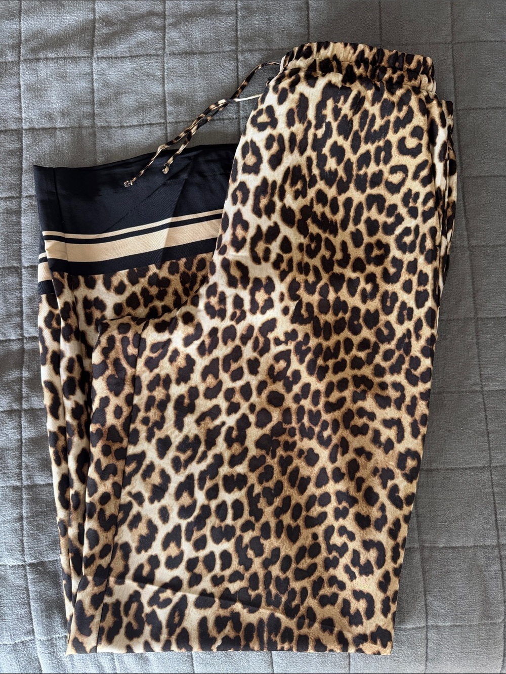 H&M Leopard Print Satin style pants